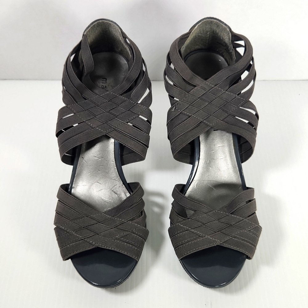 Madden Girl Grey High Heel Sandals size 8.5